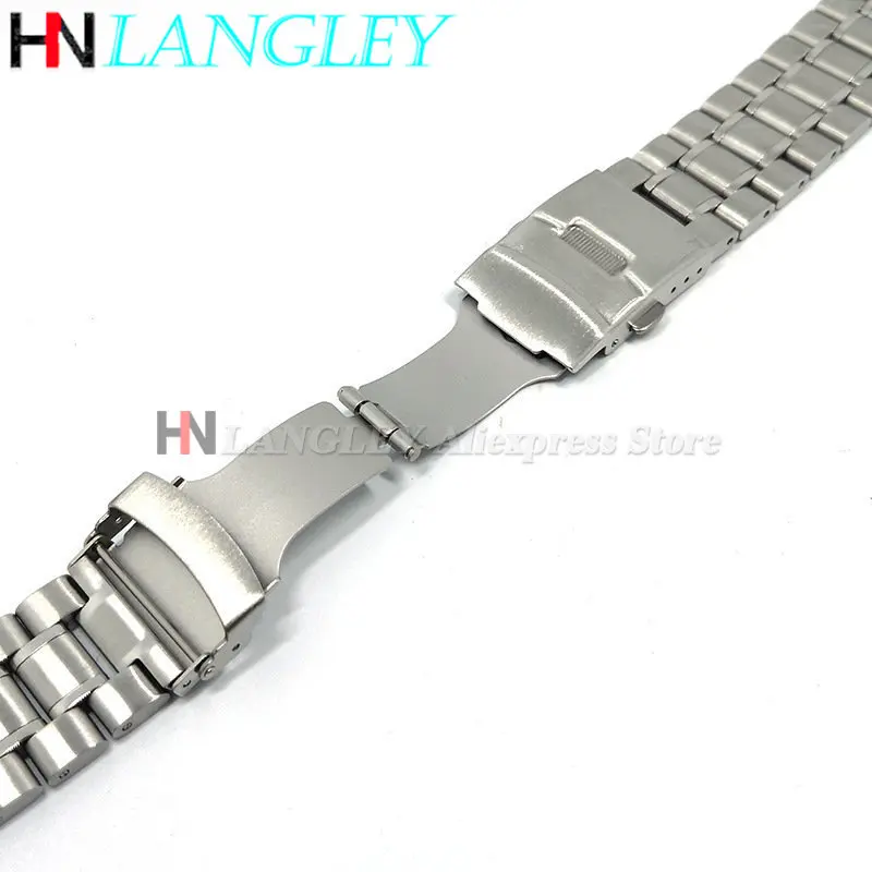 Premium Solid Stainless Steel Arc-End Watch Strap - Universal Replacement Bracelet