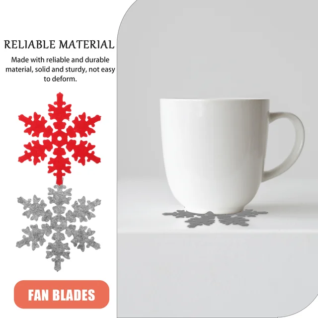 Karácsonyi Hópehely Alátétek Party Kupa Szőnyeg Díszek Hópelyhek Pad Fesztivál Asztali Dekorációk Nem Csúnya Bögre Kávé - Image 5