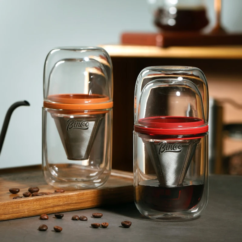 

Кофейник для выпечки, чайник ручной заварки, кофейник, портативная уличная чашка из нержавеющей стали с фильтром, ручной заварки, кофейник