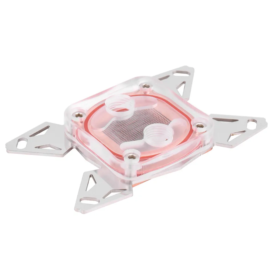 Blocco Raffreddamento Ad Acqua CPU – Rame Rosso Con Coperchio POM – Attacchi G1/4 – Compatibile AM4 – Per Computer