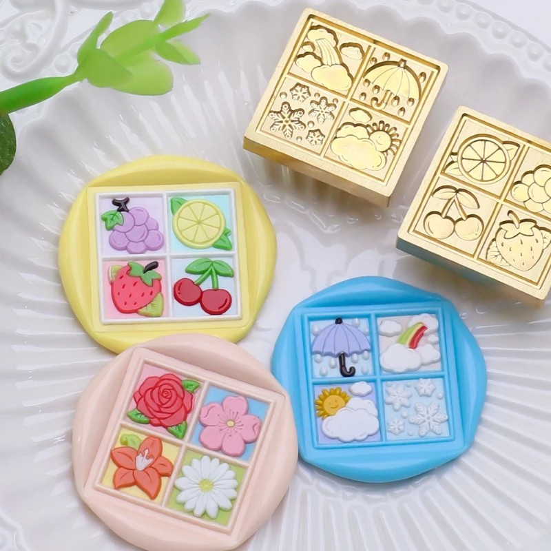 Copper Head Plant Love Cake Pattern Seal for Greeting Card Decoration