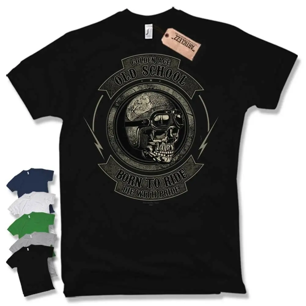 

Born to Ride. Oldschool Motorbike Motorcycle Biker T-Shirt. Summer Cotton Short Sleeve O-Neck Mens T Shirt New S-3XL