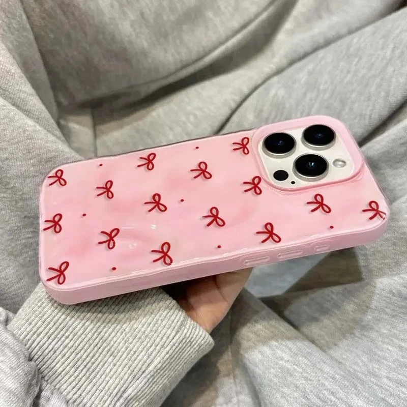 Red Bow Phone Case For IPhone 17 Air 16 15 14 13
