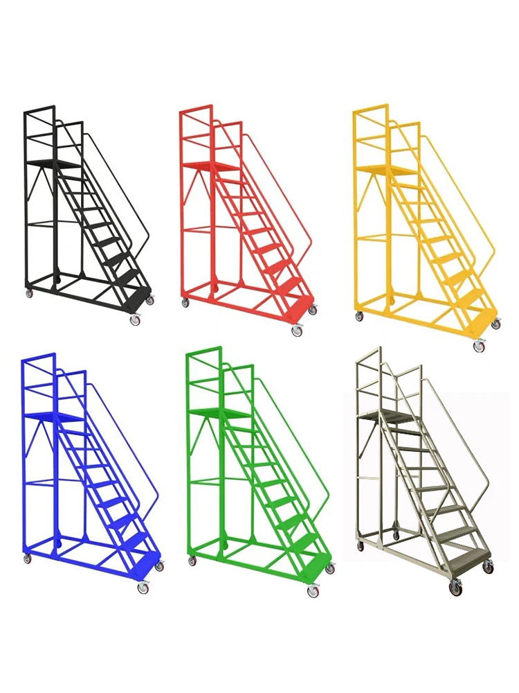 

Mobile platform ladder 1.3 meters, 2 meters warehouse pick-up ladder, warehouse with fence climbing, stepping ladder, clim