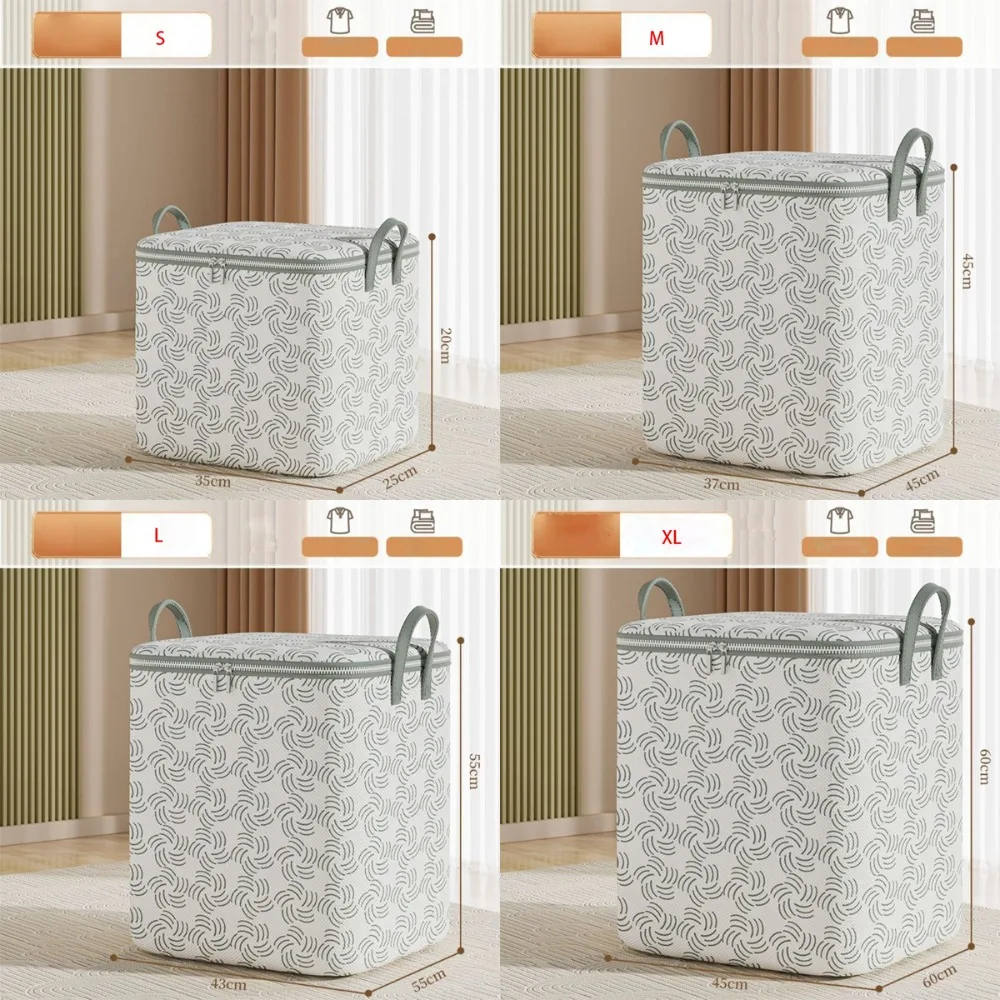 Waterproof Quilt Storage Bag Foldable Large Capacity Clothes Storage Bins Petal Pattern Dust-Proof Moving Storage Quilt Bag 6