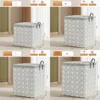 Waterproof Quilt Storage Bag Foldable Large Capacity Clothes Storage Bins Petal Pattern Dust-Proof Moving Storage Quilt Bag 6