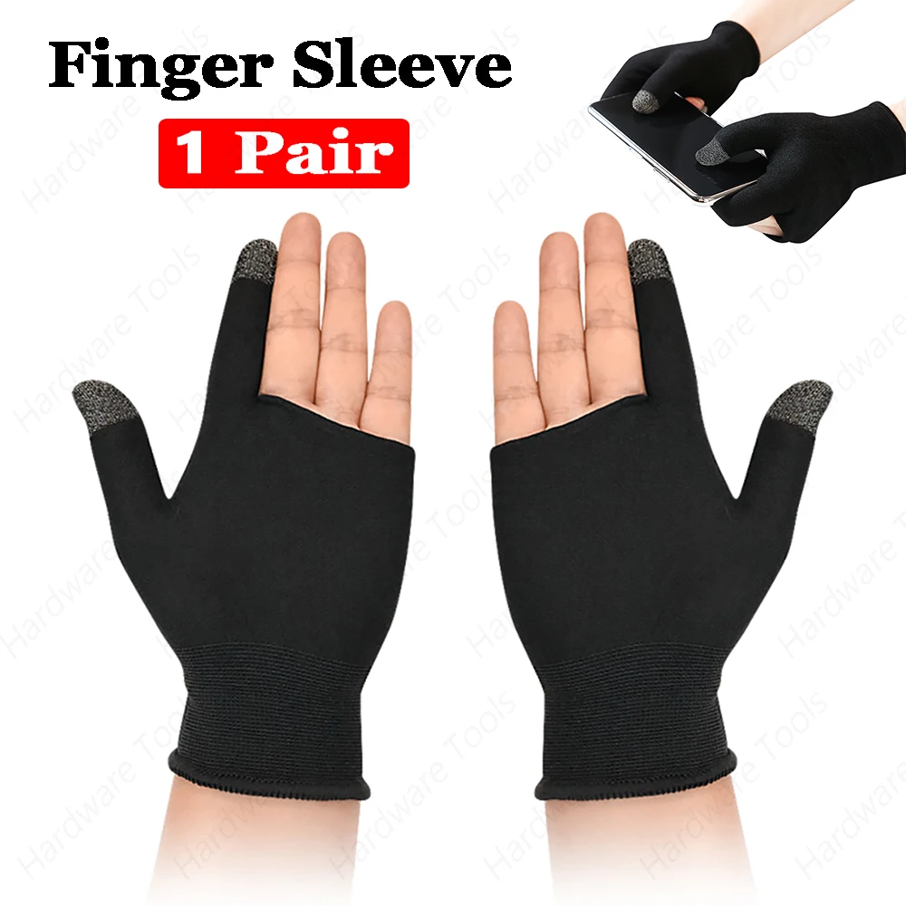 PUBG 손가락 엄지 슬리브 장갑, 땀 방지, 긁힘 방지, 민감한 터치 스크린, 게임용 장갑, 손가락 끝 커버 장갑, 1 쌍 