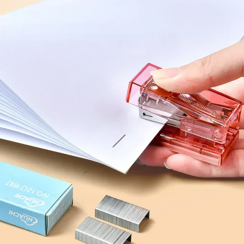 투명 스테이플러 미니 계약 컬러 바인더, 사무실 바인딩 도구, 학용품, 사무실 액세서리 스테이플러