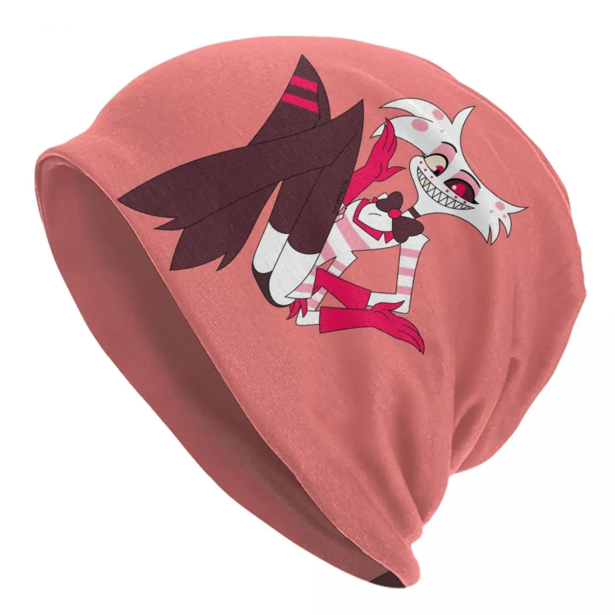

Angel Dust Bonnet Hat Knitting Hats Men Women Hip Hop Unisex Adult Helluva Dark Comedy Anime Warm Winter Skullies Beanies Caps