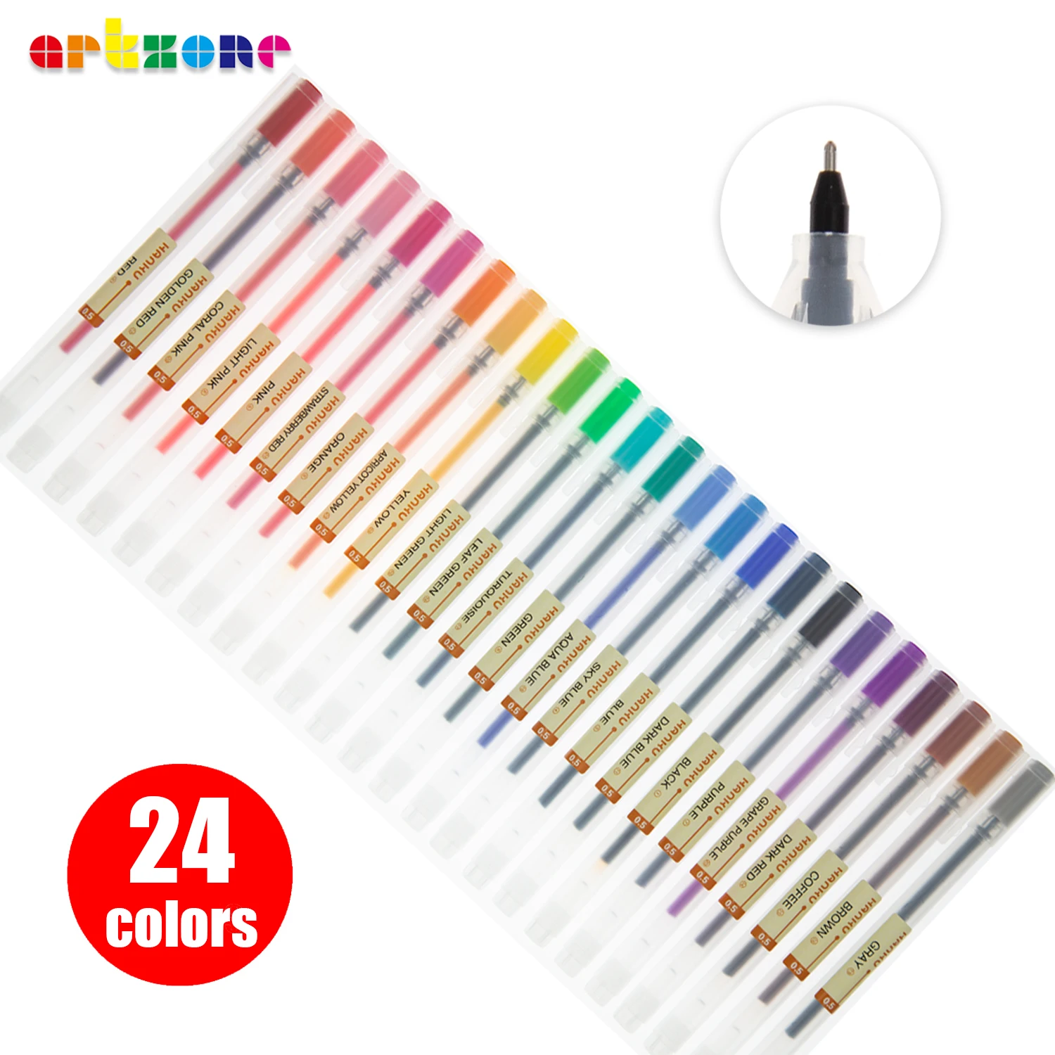 USUAL Colored Pens Gel Pens Liquid Ink Rollerball Pens Fine Point Pens Note  Taking 0.5mm Pens Vivid Colorful Pens Great for Kids Adult Doodling