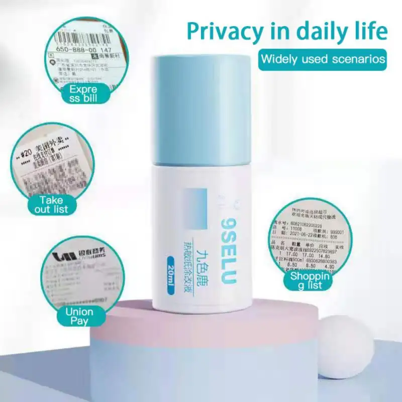 Thermal Paper Correction Fluid Home Office Anti Peep Identity Information Privacy Protector Eraser Courier Invoice Alter Tool thermal paper correction fluid thermal paper eraser pen