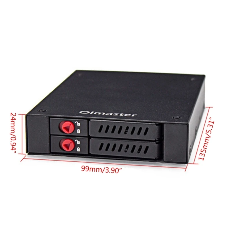 OImaster 4-Bay 2.5 Inch SATA HDD SSD Mobile Rack Internal Enclosure Description Image.