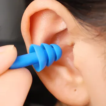 부드러운 실리콘 귀마개, 방수 수영 귀마개, 재사용 가능한 소음, 1 쌍