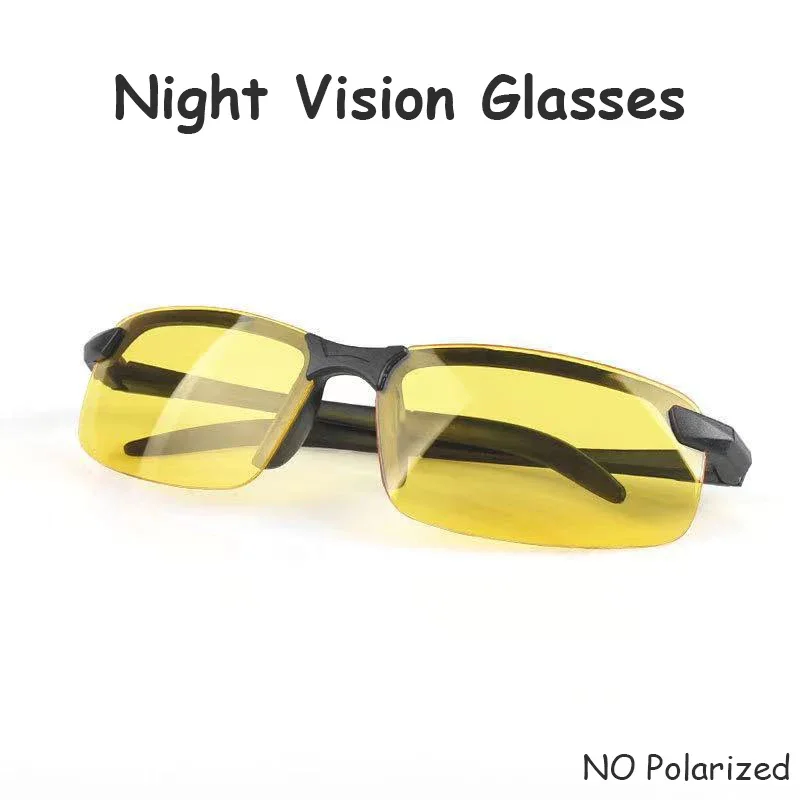 Night Vision Glasses Men Anti-Glare Driving Half Frame Sunglasses for Driver Outdoor Sport Goggles Women Day and Night Eyewear night vision sunglasses night vision glasses