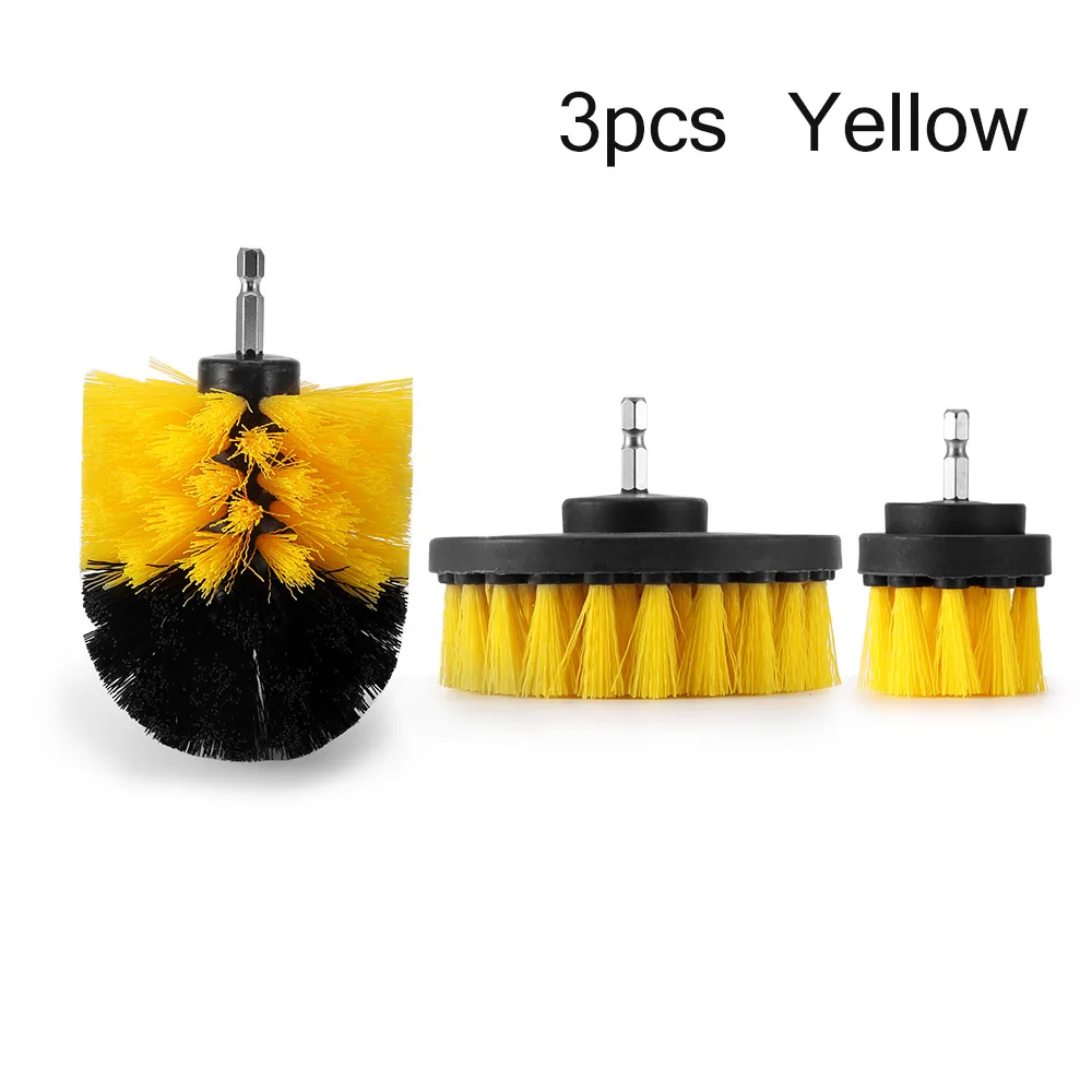 Drill Brush Attachment Set Power Scrubber Wash Cleaning Brushes Tool Kit with Extension for Clean Car Wheel Tire Glass windows