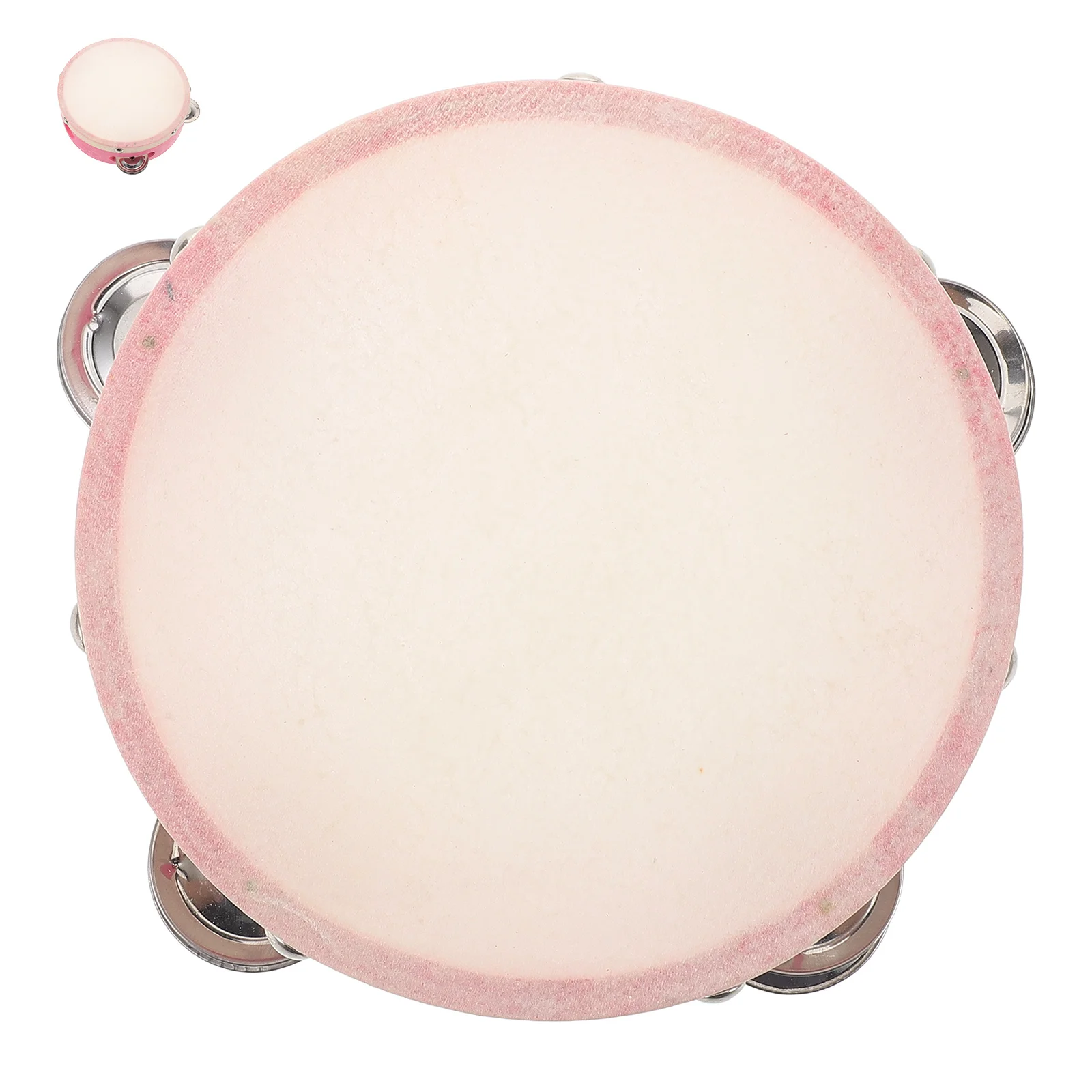 Dove Tambourine Kids Music Instrument Double Pink Artificial