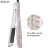 Rhinestone Flat Iron Titanium Hair Straightener Dual Voltage Iron Professional Hair Tools LCD Display 2 Inch Plate Irons 6
