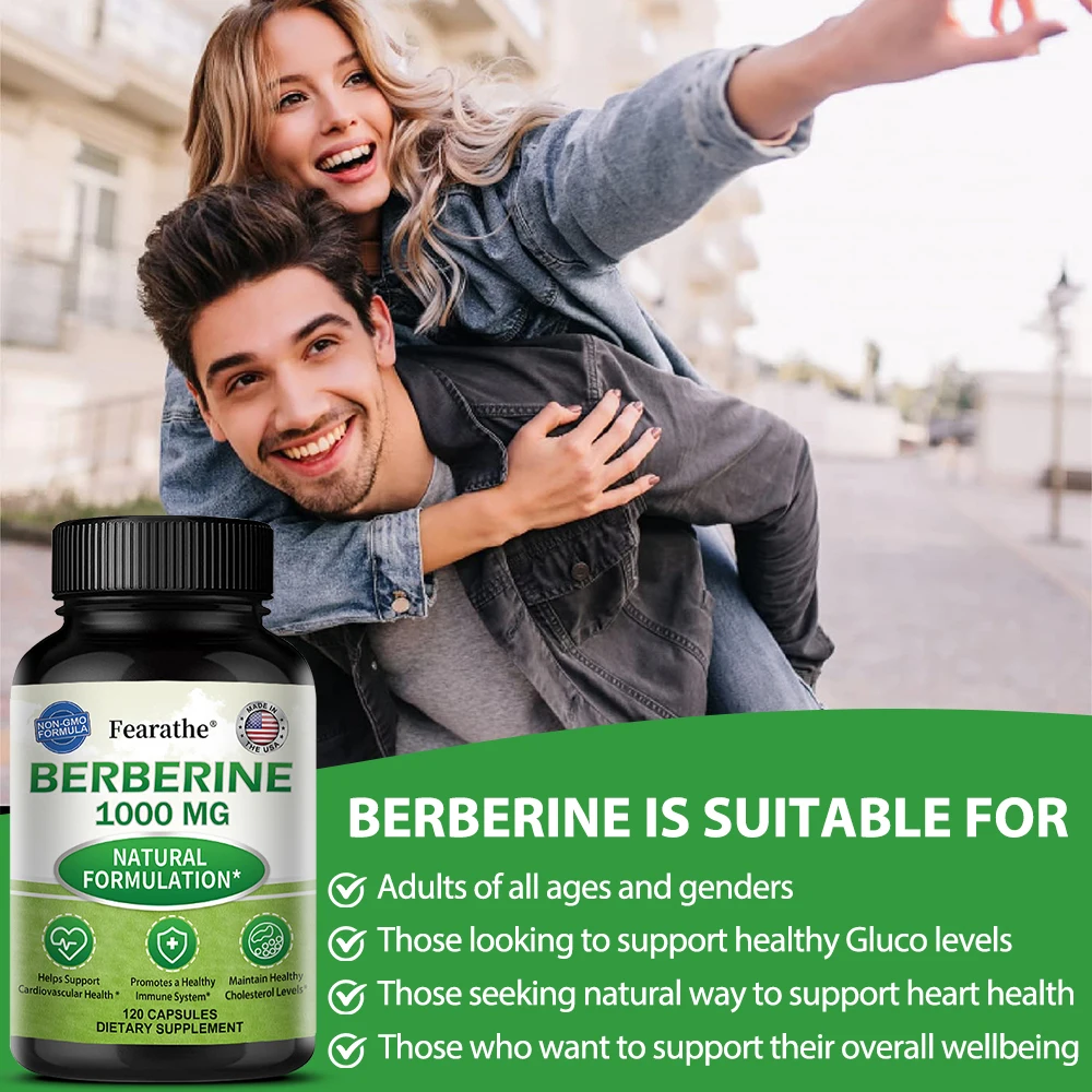 Berberine HCl capsules in bottle