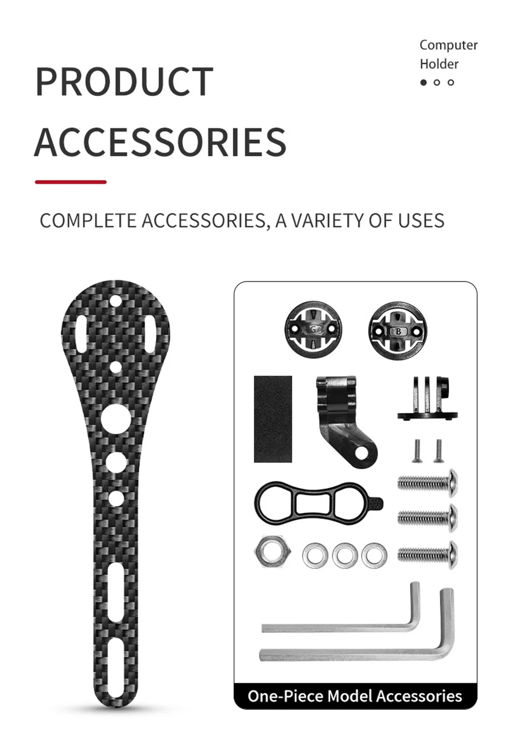 BKPTX CM-01 Carbon-Computerhalterung für Garmin/Bryton/Kamera, integrierter Lenker für Rennräder, 3K-Fahrradzubehör – Detail 11