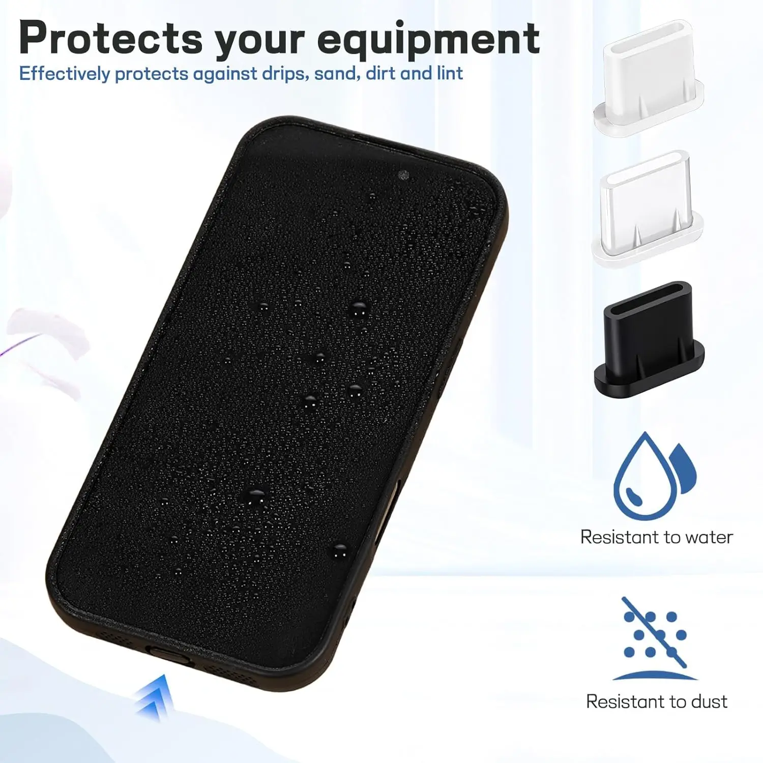 Universal USB/Type-C Dust Plug Charger Port Cover Cap