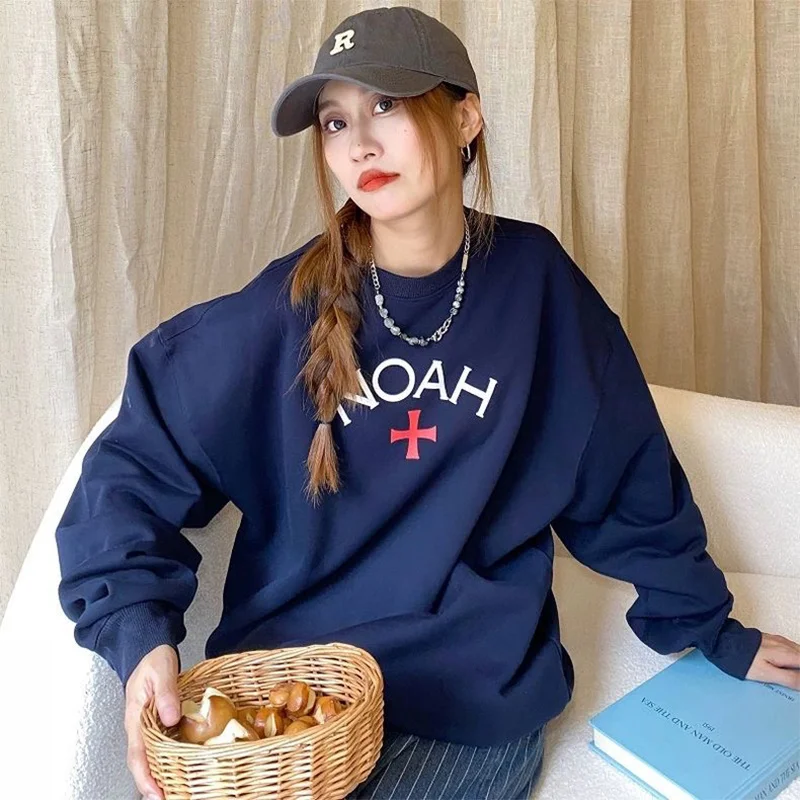 

Autumn Korean Version Hoodie Men Women Letter Printed Unisex Sweatshirt Winter Quality Cotton Pullover Casual Cozy Harajuku Tops