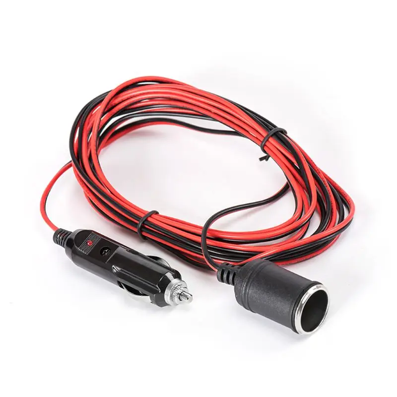 DN59 Cigarette Lighter Female Socket Heavy Duty Extension Cable Power Outlet for Tire Pump Air Compressor Waterproof Plug 15A
