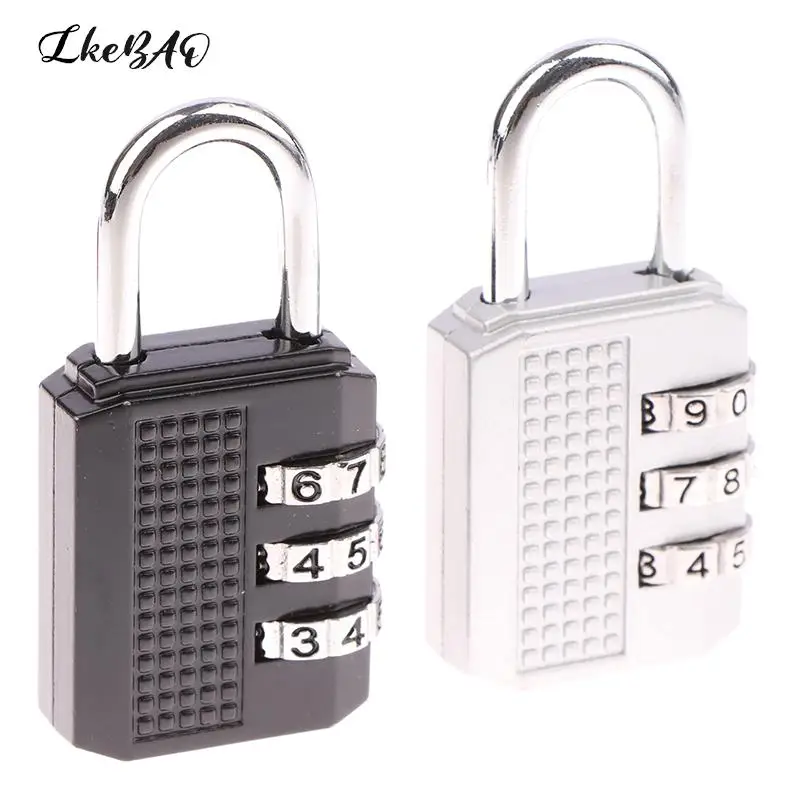 

Zinc Alloy Mini Padlock 3 Dial Digit Password Customs Lock For Gym Changing Cabinet Combination Suitcase Luggage