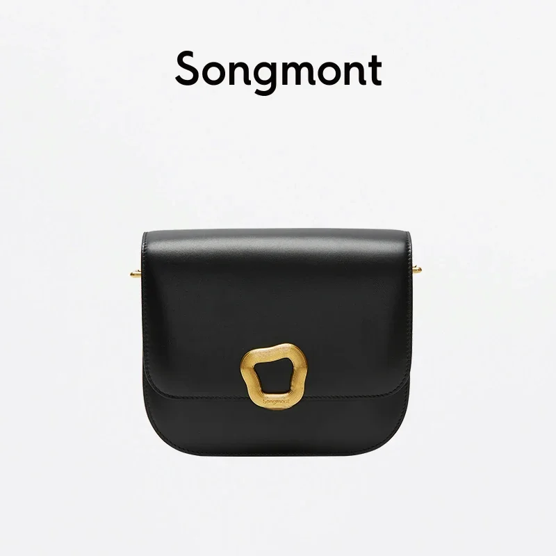 Original Songmont Tofu Bag Medium New Style Square messenger bag Single Shoulder Handheld Oblique Straddle Women Advanced Sense