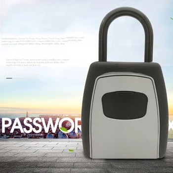 Key Storage Lock Box Safe Box Keys Storage Box Padlock Use Password Lock Alloy Material Keys Hook Security Organizer Boxes 1