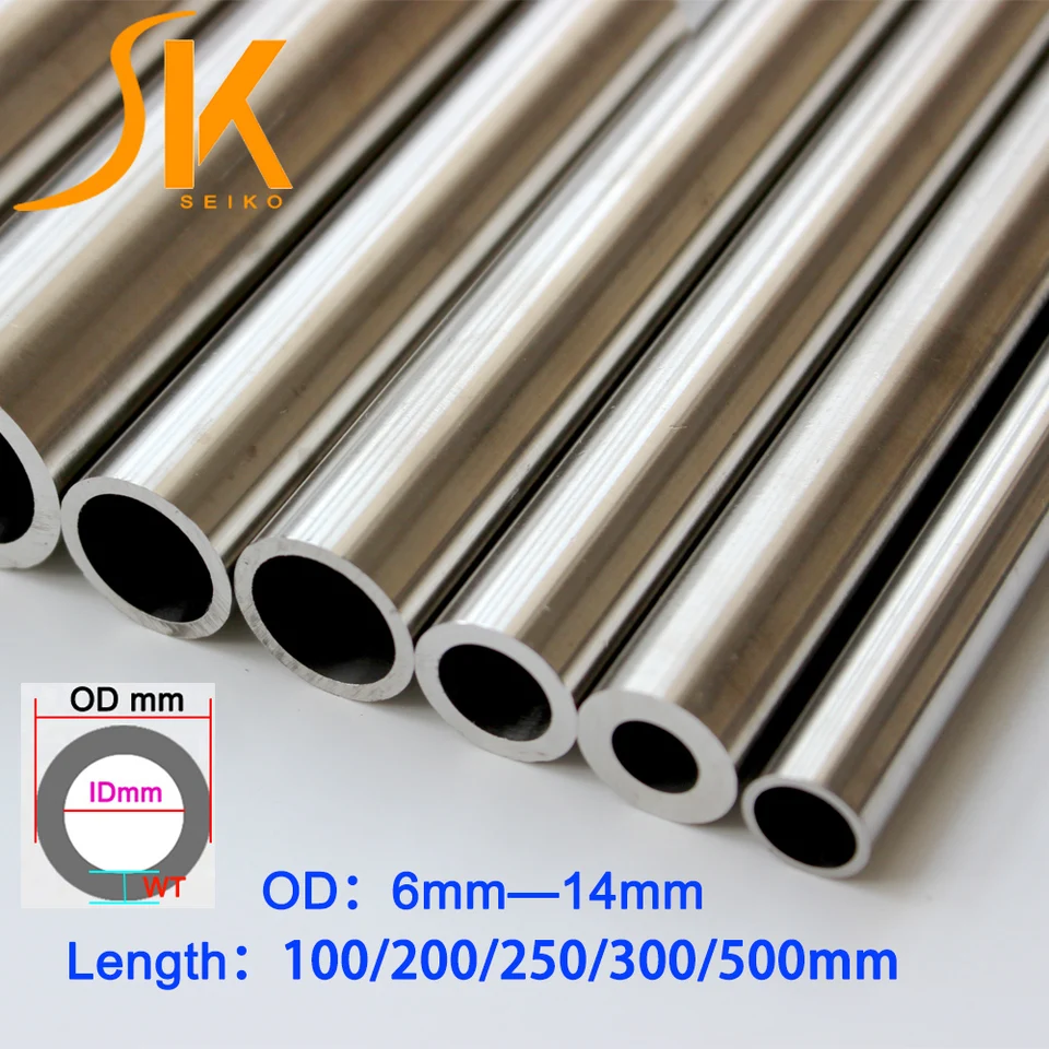 304 Stainless Steel Seamless Capillary Tubes, 500mm