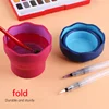Faber Castell  Watercolor Paint Washing Bucket Scalable Telescopic Art Wash Pen Cup Portable Folding Brush Washer Art Supplies 2