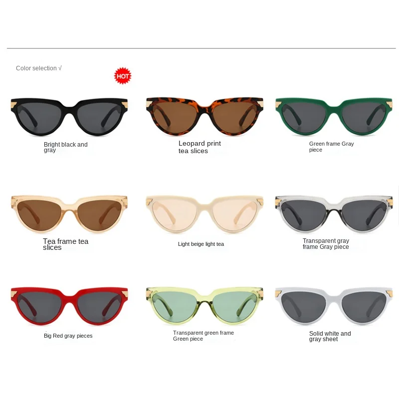 New Small Rectangle Sunglasses Women 2022 Luxury Brand Classic Cat Eye Lady Sexy Fashion Sun Glasses Shades For Women UV400