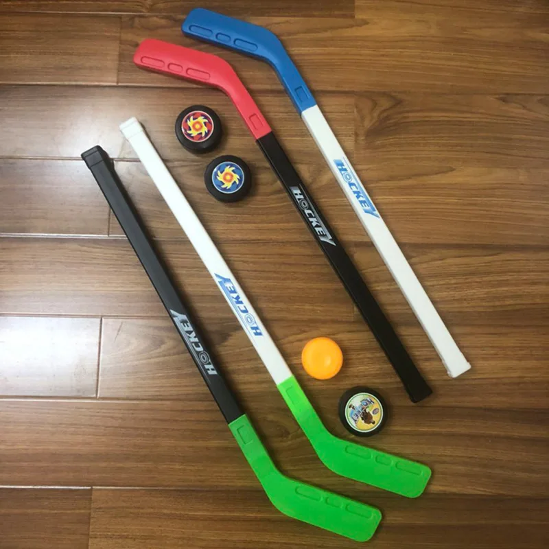 Ice Hockey Stick 4pcs/set Kids Children Winter Ice Hockey Stick Training Tools 2xSticks 2xBalls Winter Sports Toy Fits 3