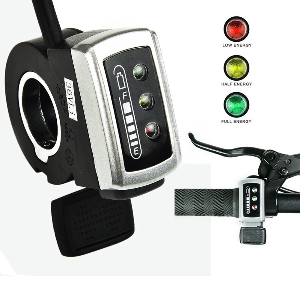 

24V/36V/48V 106DX Thumb Throttle For E-bike Electric Bike Speed Control LED TwistThumb Throttle Electric Bicycle Accessories