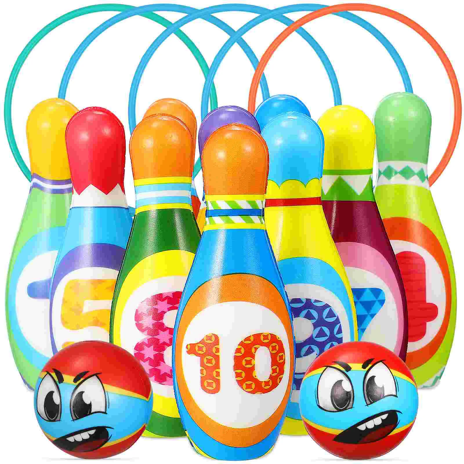 Kids Bowling Toys Sets Bowling Pins And Balls Fun Safe PU Educational Games For Toddlers Children Outdoor Indoor Sports