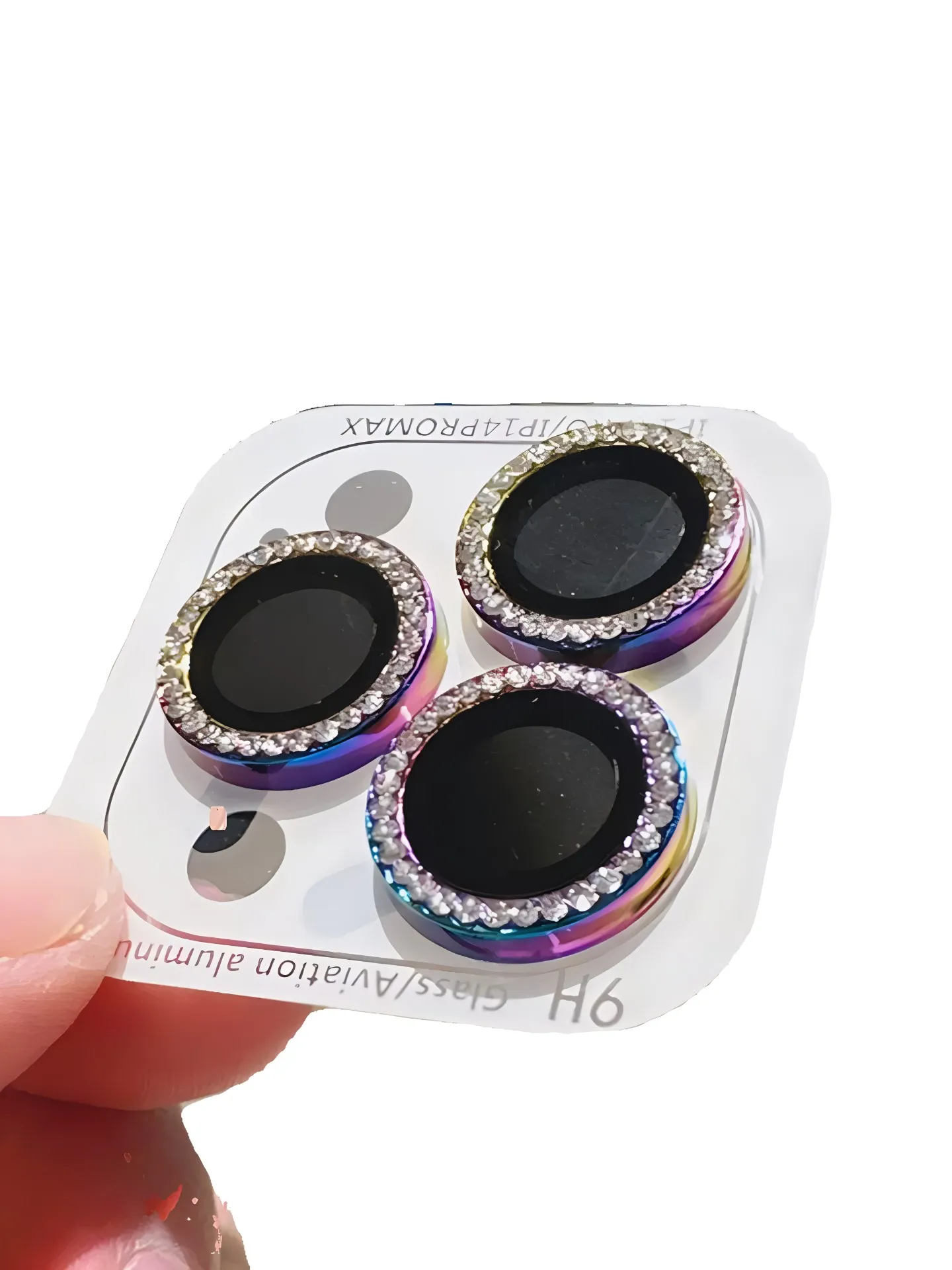 Luxury Diamond Glitter Camera Lens Protector Case with Glass Cover