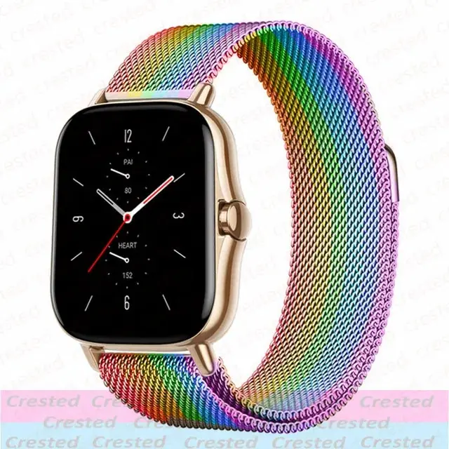 Sleek Milanese Metal Watch Bracelet - Adjustable 20mm/22mm Band