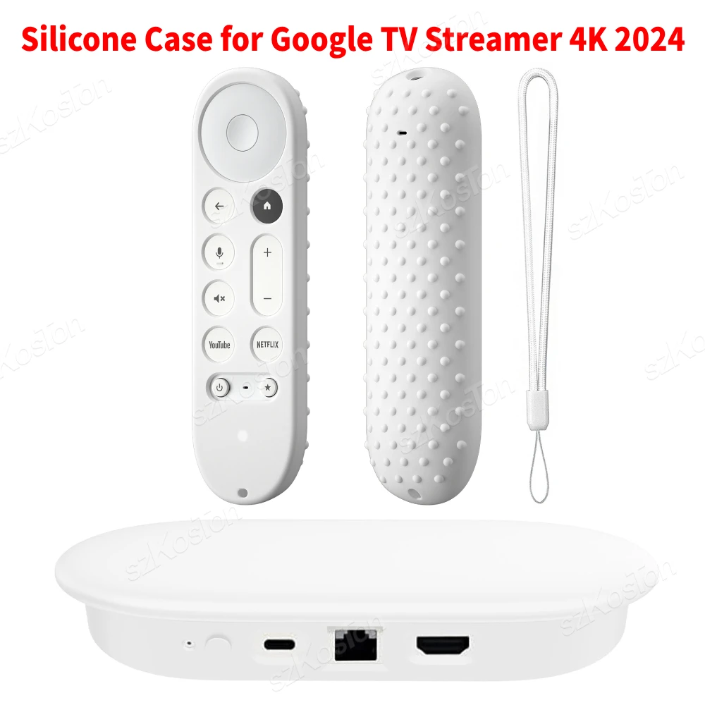 Google TV Streamer 4K グーグルテレビストリーマーノケース Google TVストリーマー用シリコン保護ケース,4k,2024音声