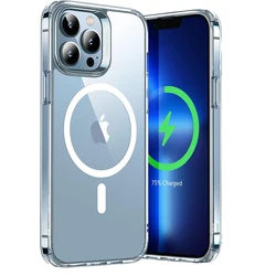 Ultra Slim Clear Magnetic Shockproof Phone Case - Transparent Protective Cover - iPhone 15 Pro Max (Transparent)