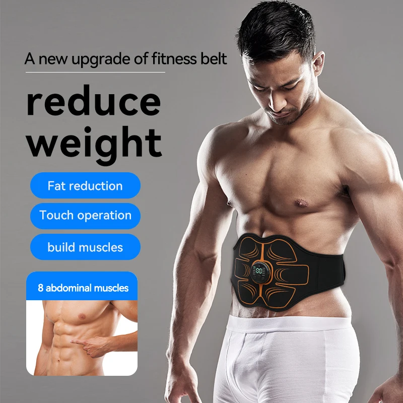 Abs Toning Belt Muscle Stimulator USB Rechargeable for Home Gym