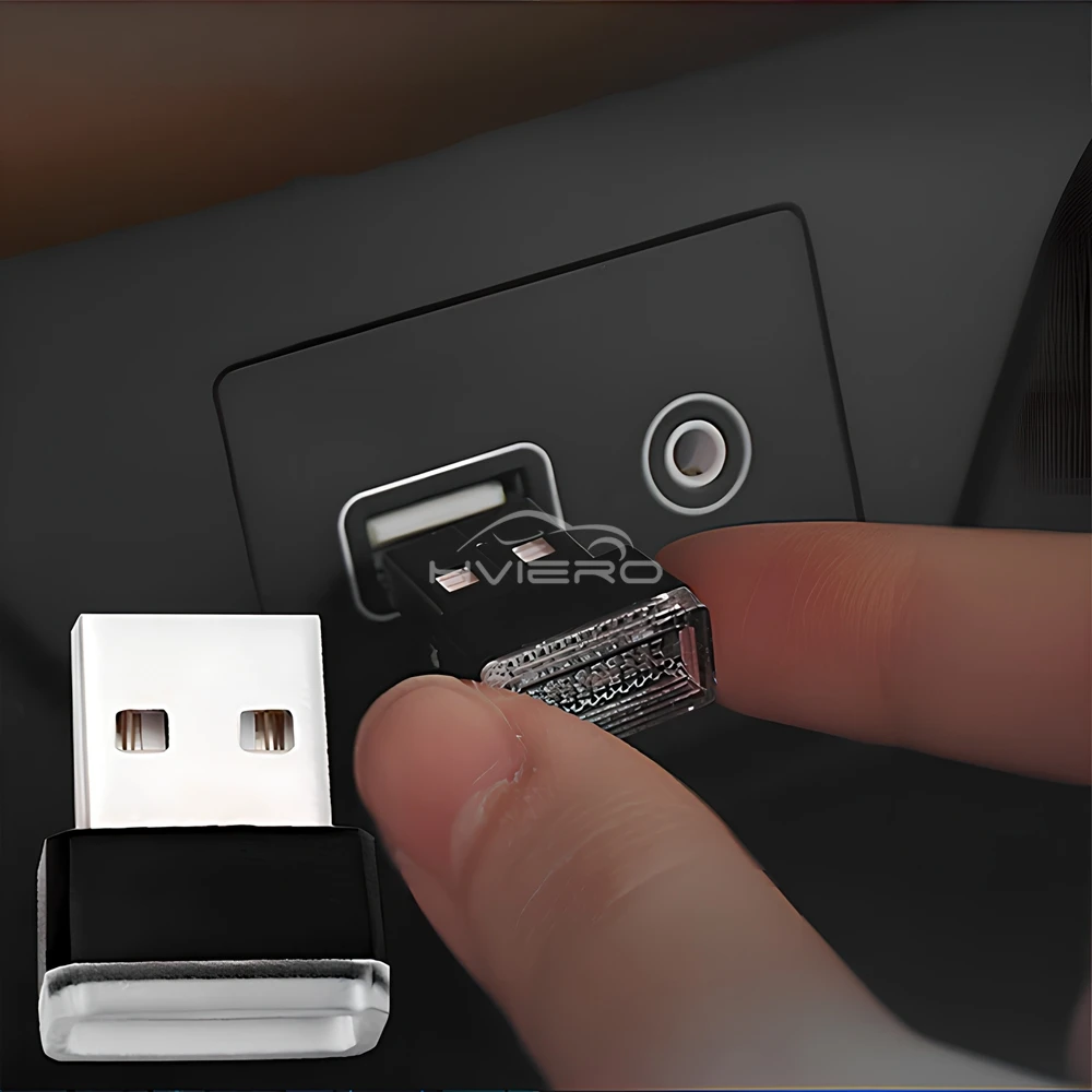 Lampada LED USB Per Auto Con 7 Colori RGB – Illuminazione D'Atmosfera Dimmerabile, Portatile, Perfetta Per Auto, Ufficio E Laptop, Alimentazione USB