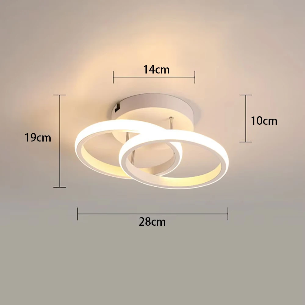 Contemporary Dual-Ring LED Ceiling Light