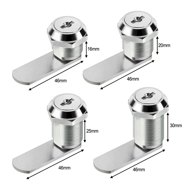 Drawer Cabinet Lock Mail Box Locker Cam Lock Cupboard Door Tongue Lock With 2 Key Furniture Hardware 3