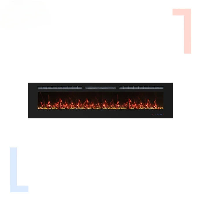 Dreamflame High Quality 72R In Media Electric Fireplace Heater 13 LED Colors 1500W Power Recessed And Wall Mounted Modern Style 2