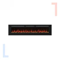 Dreamflame High Quality 72R In Media Electric Fireplace Heater 13 LED Colors 1500W Power Recessed And Wall Mounted Modern Style 2
