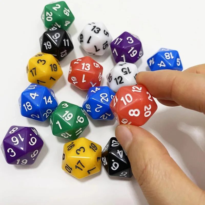 10PCS Board Games For Adults Kids 20 Sided Polyhedra Dice Math Games Help Parent Child Toy Juegos De Mesas Para Toda La Familia