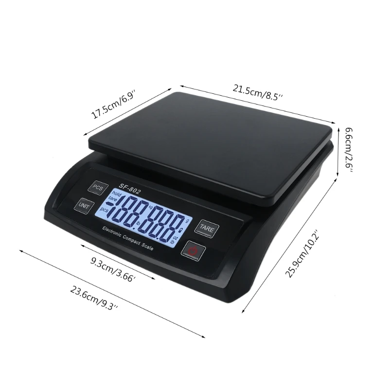 Bilancia digitale da cucina, bilancia elettronica per alimenti, 30 kg/1 g Bilancia elettronica accurata di precisione digitale Display LCD da laboratorio Bilancia per pesatura e conteggio Bilancia s