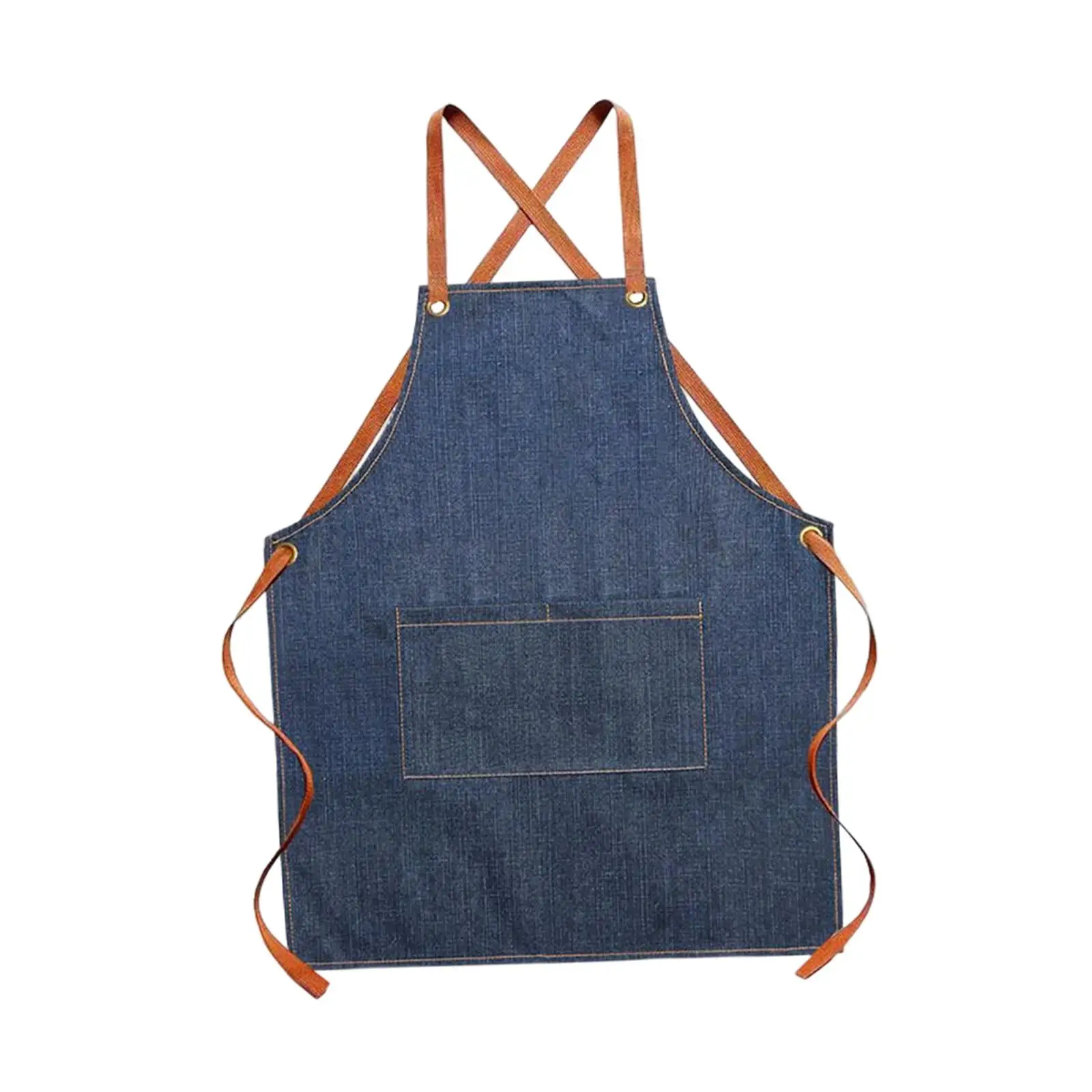 Kids Adult Bibs Adjustable Leather Straps Canvas Apron Cooking Apron for Gardening Hairdressing Pottery Cafes Bars