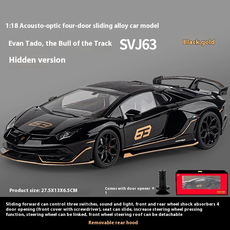 1:18 Lamborghini Aventador SVJ Hidden Edition Race King