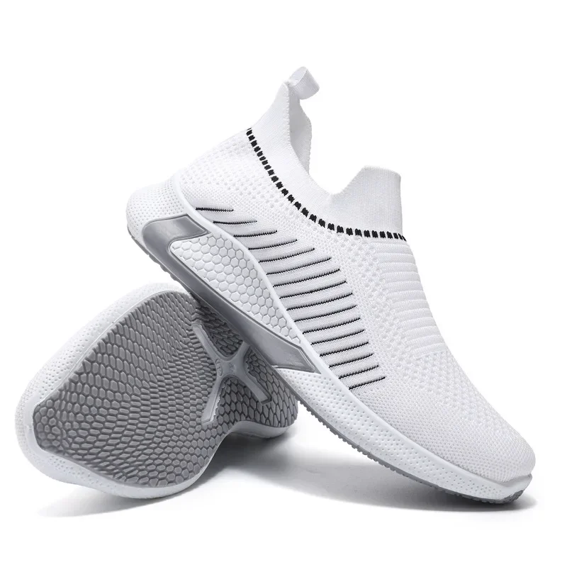 Men's Running Shoes 2024 Summer Breathable Sport-Shoes Man Trendy Lightweight Slip on Walking Shoes Men Sneakers Tennis